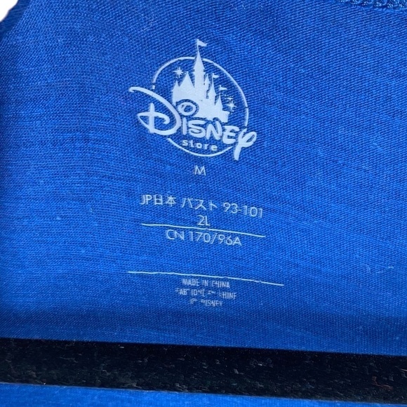 Disney Women's Little Mermaid Ariel‎ Shirt Dark Blue V Neck Short Sleeve Sz M - Picture 3 of 8